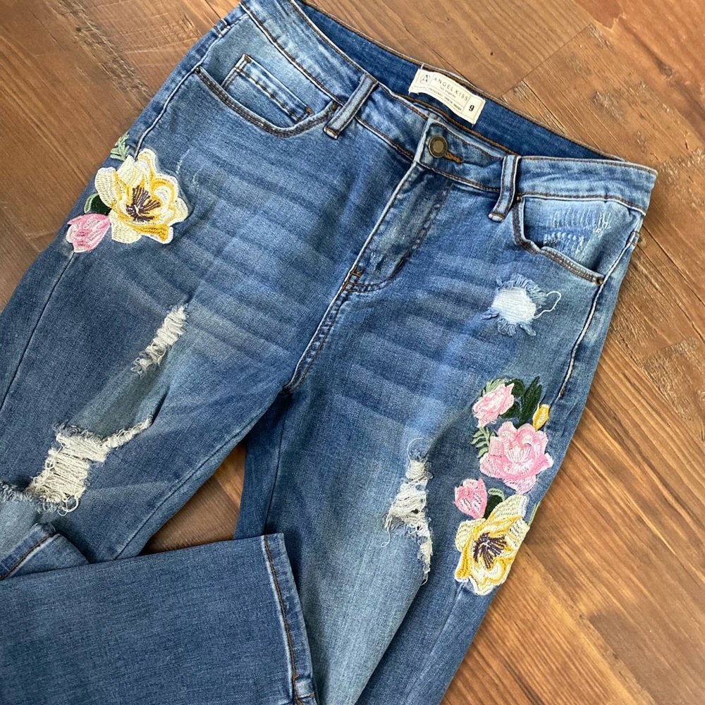 Angel Kiss Los Angeles Distressed Denim Jeans